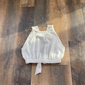 Wilfred open tie back crop top